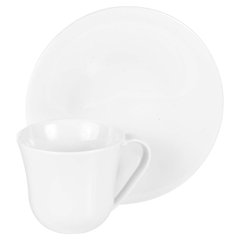 DOWAN Porcelain Espresso Cups with Square Saucers, 3 oz, Stackable Espresso Cups Set of 6, White DOWAN Porcelain Espresso Cups with Square Saucers, 3 oz, Stackable Espresso Cups Set of 6, White